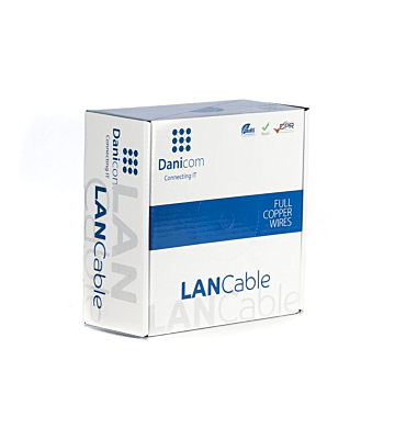 DANICOM CAT6A UTP 50m Außenkabel Starrleiter - PE (Fca)
