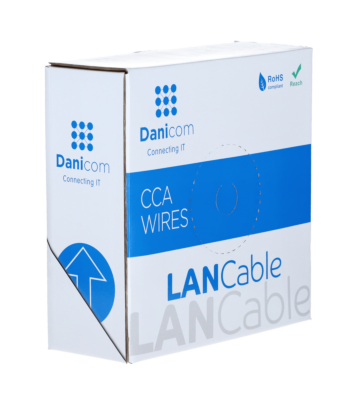 CAT6 Netzwerkkabel, SF/UTP, AWG 27/7 (Flexibel), 100 Meter, Grau, CCA
