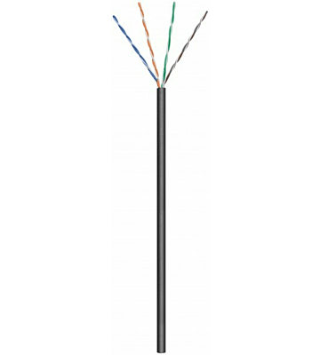 CAT6 U/UTP 50m Outdoor Netzwerkkabel Schwarz CCA