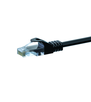 CAT5e Netzwerkkabel, U/UTP, 0.50 meter, Schwarz, 100% Kupfer