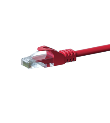 CAT5e Netzwerkkabel, U/UTP, 0.50 meter, Rot, 100% Kupfer