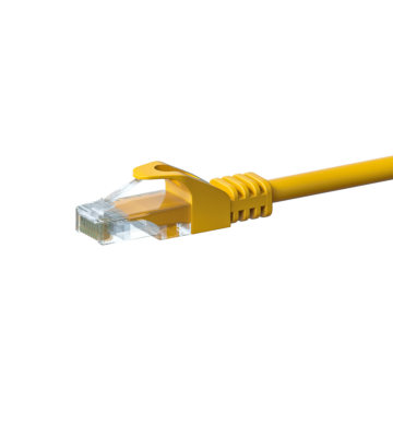 CAT5e Netzwerkkabel, U/UTP, 1.50 meter, Gelb, 100% Kupfer