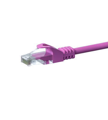 CAT5e Netzwerkkabel, U/UTP, 1 meter, Rosa, 100% Kupfer
