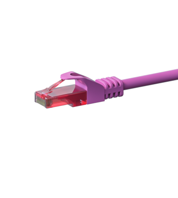 CAT6 Netzwerkkabel, U/UTP, 3 meter, Rosa, 100% Kupfer