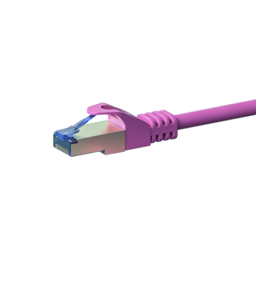 CAT 6a Netzwerkkabel LSOH - S/FTP - 0,50 Meter - Rosa