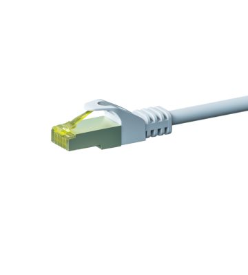 RJ45 Netzwerkkabel S/FTP (PiMF), mit CAT 7 Rohkabel, Weiß, 50m