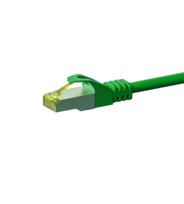 RJ45 Netzwerkkabel S/FTP (PiMF), mit CAT 7 Rohkabel, Grün, 15m