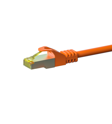 RJ45 Netzwerkkabel S/FTP (PiMF), mit CAT 7 Rohkabel, Orange, 30m