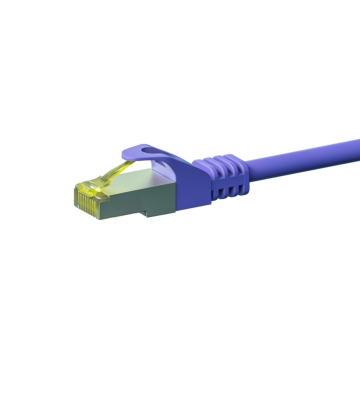 RJ45 Netzwerkkabel S/FTP (PiMF), mit CAT 7 Rohkabel, Violett, 3m