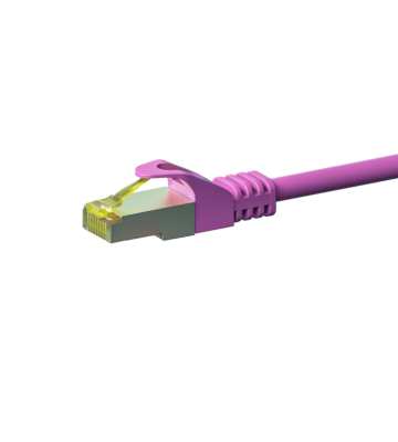 RJ45 Netzwerkkabel S/FTP (PiMF), mit CAT 7 Rohkabel, Rosa, 15m
