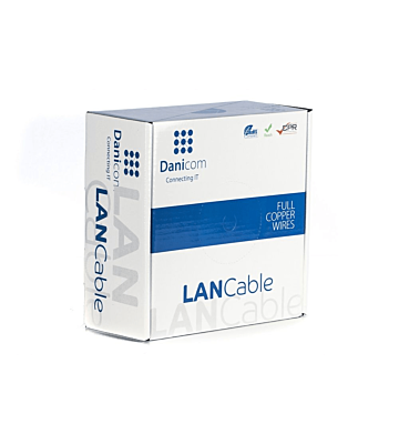 DANICOM CAT5E FTP 100m Außenkabel Starrleiter - PE (Fca)