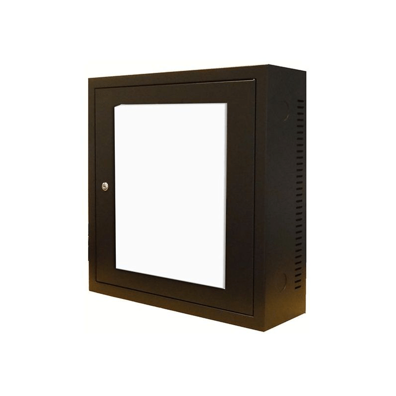 3U Wandschrank mit Glastür 185mm tief