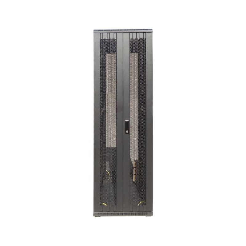 47 HE 19” Serverschrank, mit perforierter Doppelflügeltüren vorne und hinten (BxTxH) 600 x 800 x 2200mm