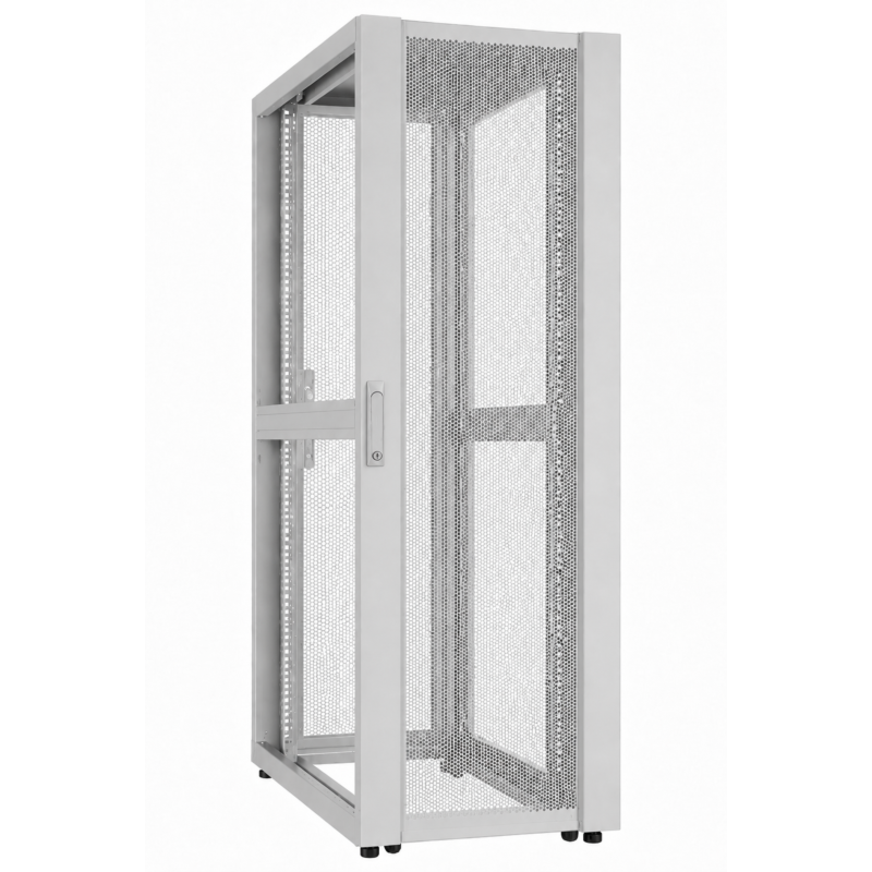 42 HE 19” Datacenter Serverschrank, mit perforierter Fronttür (BxTxH) 600 x 1200 x 2000mm Grau