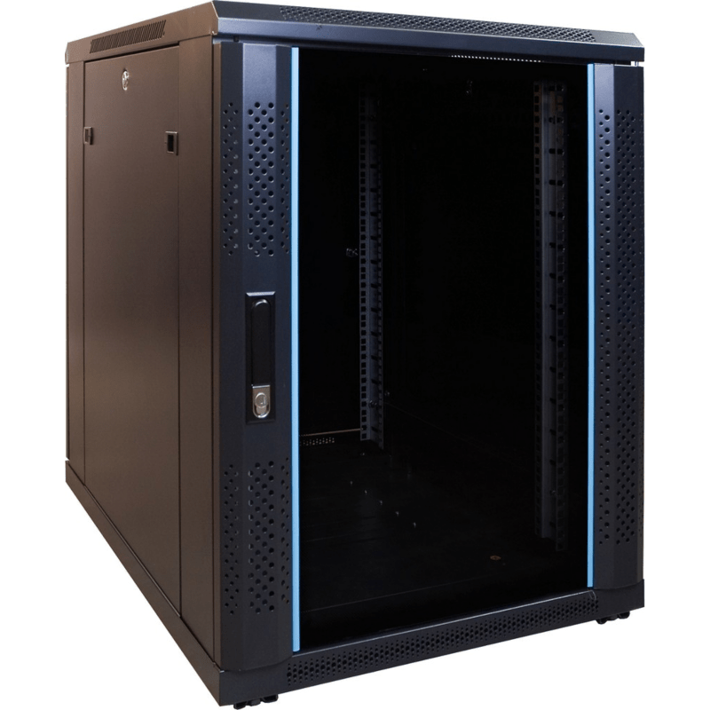 15 HE, kleiner Serverschrank, mit Glastür (BxTxH) 600 x 800 x 860mm