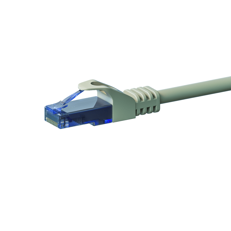 CAT6a Netzwerkkabel 100% Kupfer - U/UTP - 1 Meter - Grau