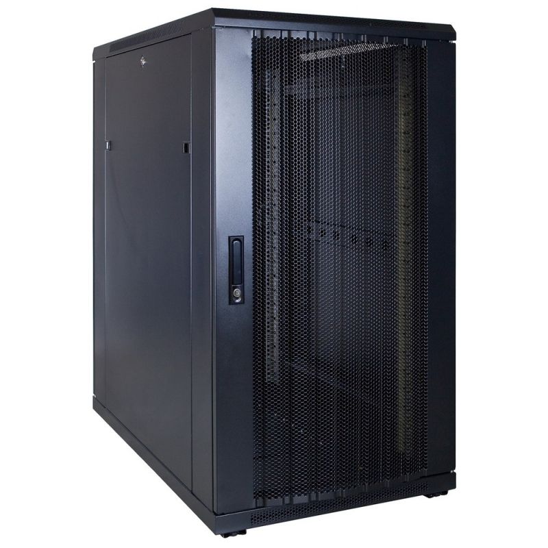 22 HE 19” Serverschrank, mit perforierter Fronttür (BxTxH) 600 x 1000 x 1200mm