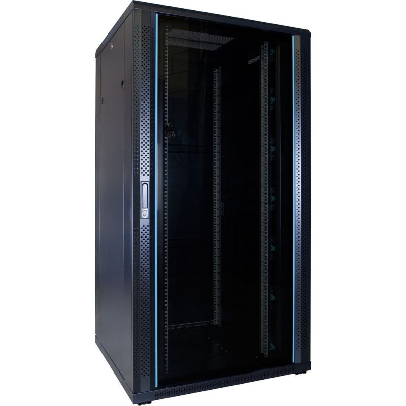 32 HE 19” Serverschrank, mit Glastür (BxTxH) 800 x 800 x 1600mm