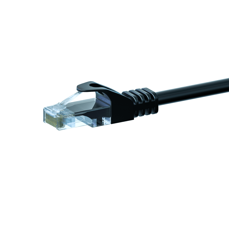 CAT5e Netzwerkkabel, U/UTP, 20 meter, Schwarz, 100% Kupfer