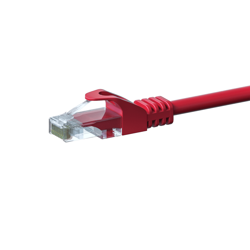 CAT5e Netzwerkkabel, U/UTP, 3 meter, Rot, 100% Kupfer