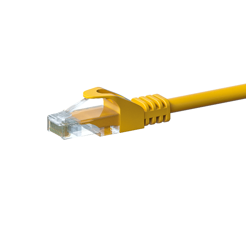 CAT5e Netzwerkkabel, U/UTP, 1 meter, Gelb, 100% Kupfer