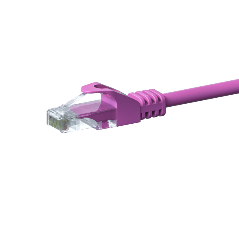 CAT5e Netzwerkkabel, U/UTP, 7,50 meter, Rosa, 100% Kupfer
