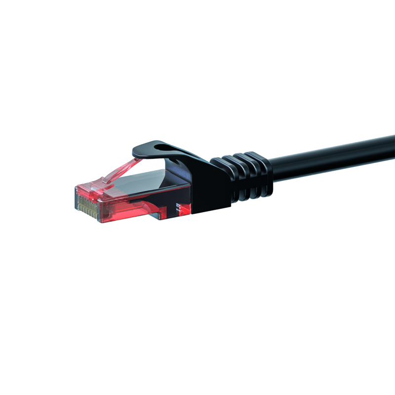 CAT6 Netzwerkkabel, U/UTP, 30 meter, Schwarz, 100% Kupfer
