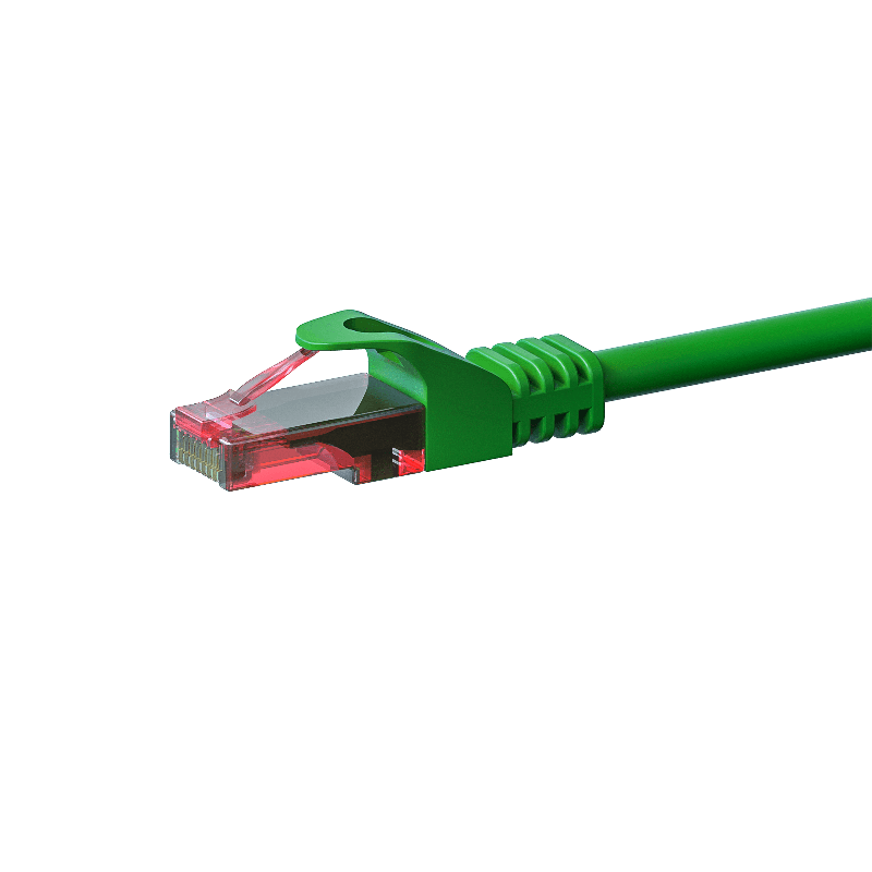 CAT6 Netzwerkkabel, U/UTP, 1 meter, Grün, 100% Kupfer