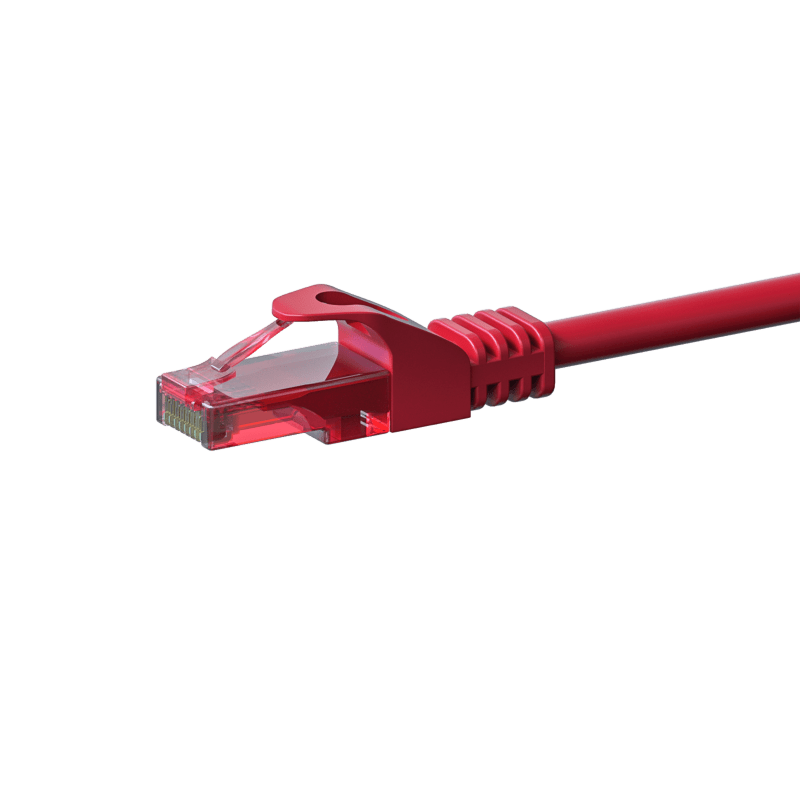 CAT6 Netzwerkkabel, U/UTP, 0.50 meter, Rot, 100% Kupfer
