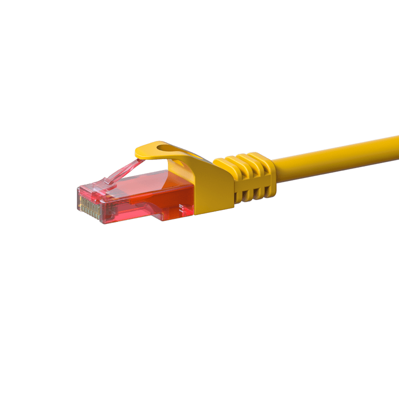 CAT6 Netzwerkkabel, U/UTP, 1.50 meter, Gelb, 100% Kupfer