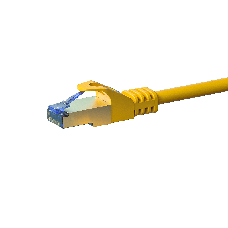 CAT 6a Netzwerkkabel LSOH - S/FTP - 0,25 Meter - Gelb