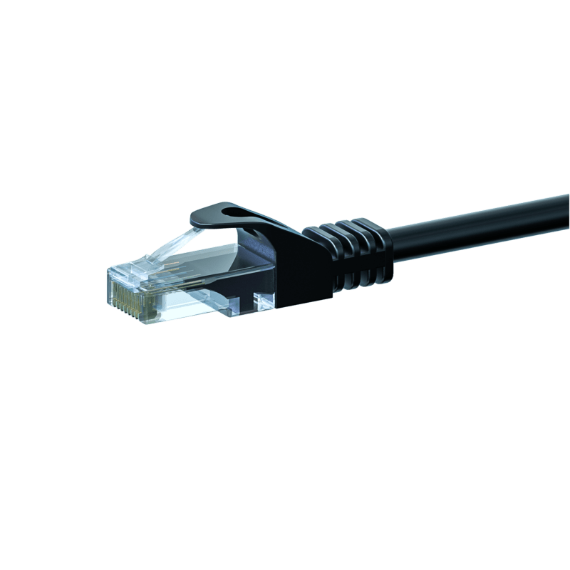 CAT 6 Netzwerkkabel U/UTP - 0,25 Meter - Schwarz - CCA