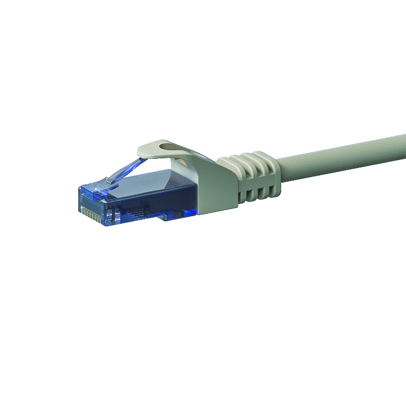 CAT6a Netzwerkkabel 100% Kupfer - U/UTP - 0,25 Meter - Grau