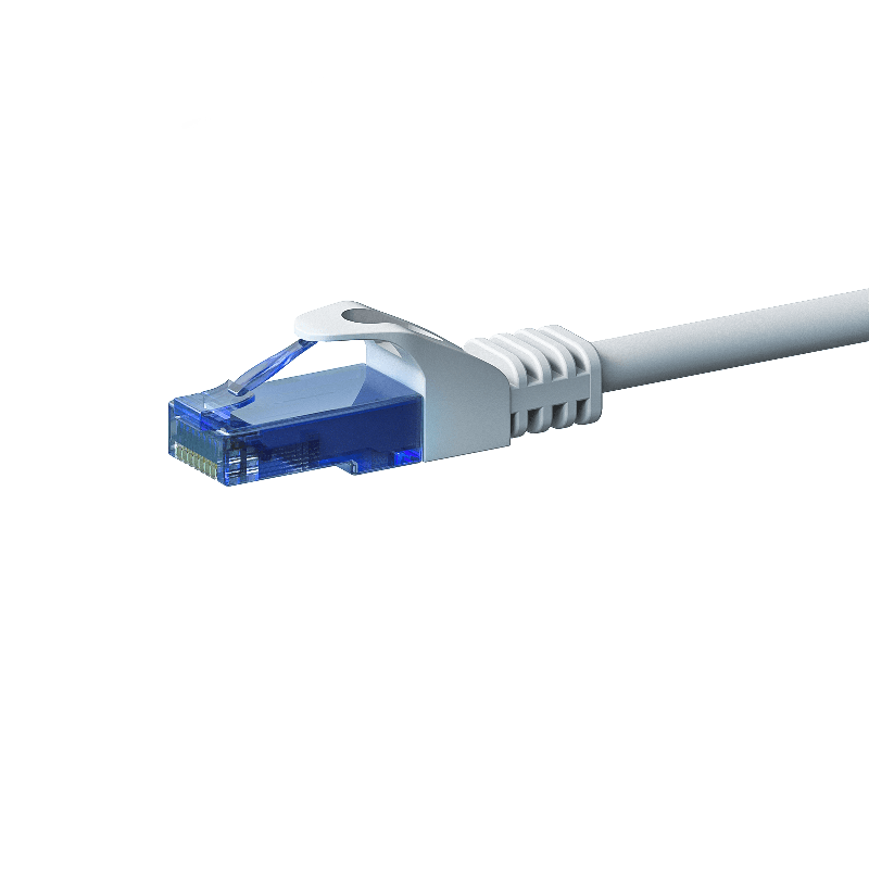 CAT6a Netzwerkkabel 100% Kupfer - U/UTP - 0,50 Meter - Weiß