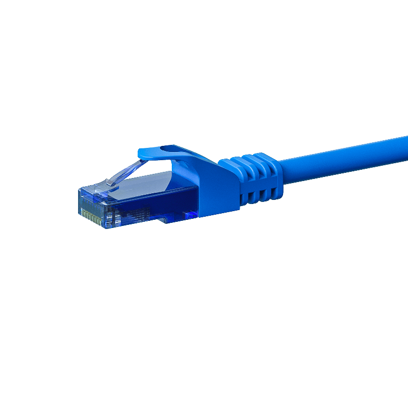 CAT6a Netzwerkkabel 100% Kupfer - U/UTP - 1 Meter - Blau