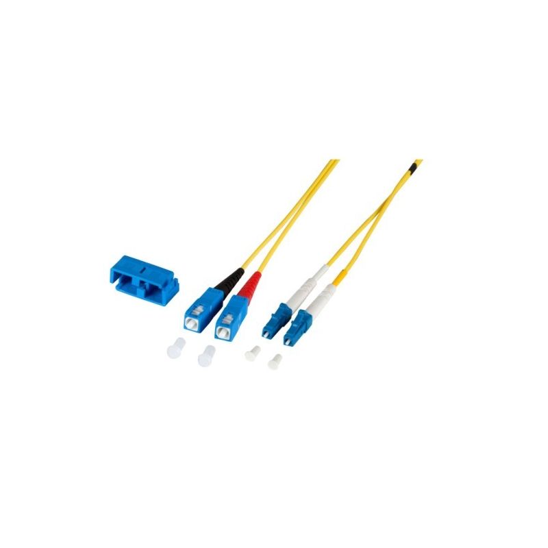 OS2 duplex Glasfaserkabel LC-SC 1m
