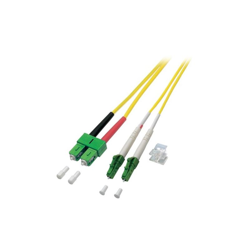 OS2 duplex Glasfaserkabel LC/APC-SC/APC 0,50m
