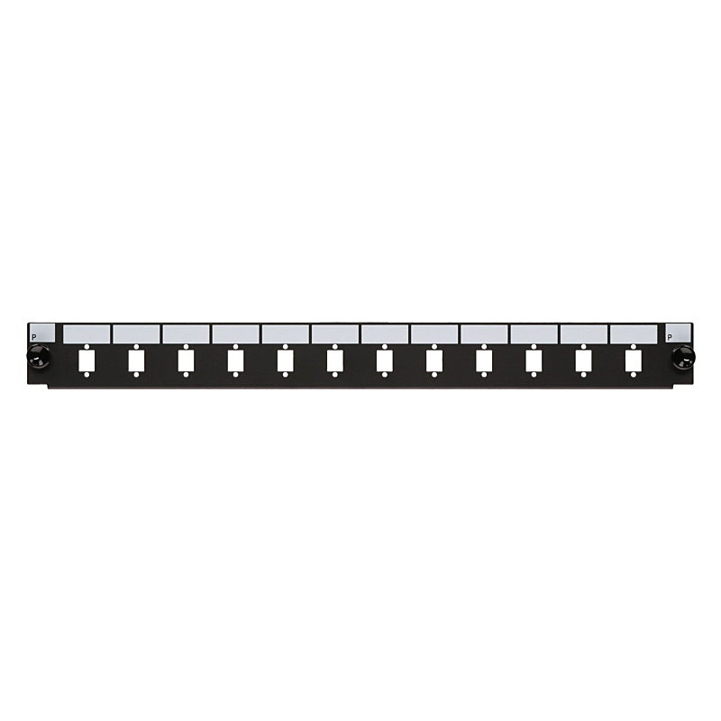 Front LC/SC 12 Ports, schwarz Duplex/Simplex für 19" Spleißbox